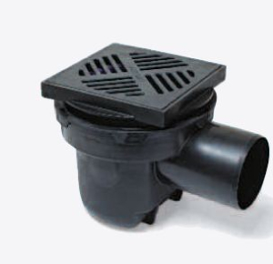Kessel light liqud barrier with odour trap and BF and rust Plastic black 52101