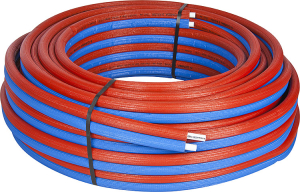 Hausmarke TH Metallverbundrohr in Rollen (Doppelrohr) mit 6mm Dämmung