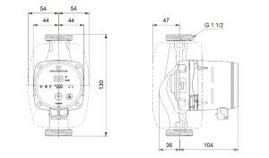 Grundfos Alpha 3 25-40 Energy Savings Pumps  Construction length 130mm 99371912
