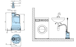 Homa level diving power pump C240 W Flat