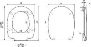 Toilet seat Oval shape Piorini white