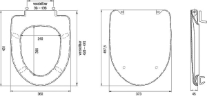 Toilet seat Oval shape Surumu white