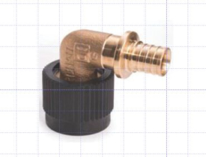 Rehau Rautitan Winkelübergang mit MeplaFix-Adapter 16mm