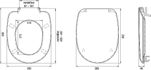 Toilet seat Oval shape Vermelho white