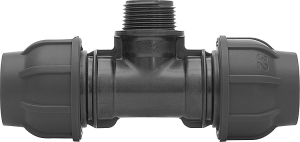 PE T-Stück mit Aussengewinde für Trinkwassersystem
