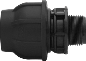PE-adapter socket with external thread for water system