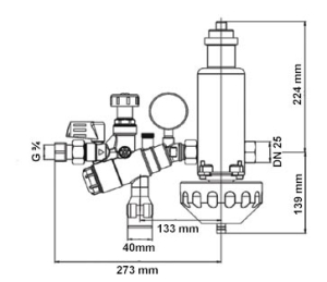 SYR Heizungscenter 1" -  Heizungsfilter mit FüllCombi
