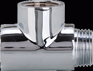T-Stück verchromt 1/2" für Mischbetrieb