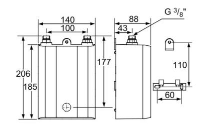 Siemens/Bosch Kleindurchlauferhitzer DE05101M - Elektronisch Gesteuert