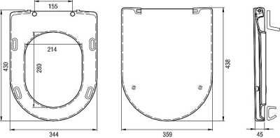 WC-Sitz D-Form Edos weiss