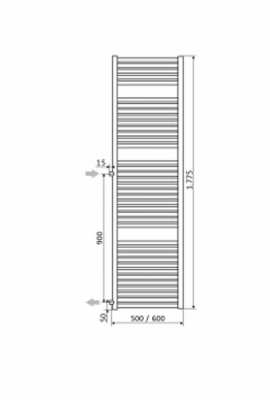 HSK Badheizkörper Line Austauschheizkörper 500 x 1775 mm, freie Farbwahl