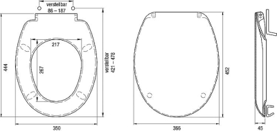 Toilet seat Oval shape Juruena white