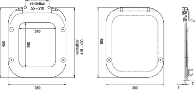 WC-Sitz Eckige Form Ribeira weiss