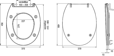 Toilet seat oval shape Tacutu white