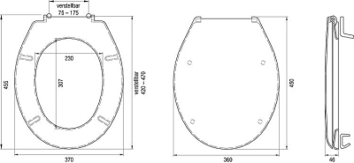 WC-Sitz Ovale Form Tibali weiss