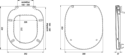Toilet seat Oval shape Vacacai white