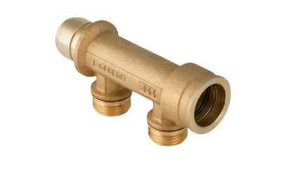 Geberit PushFit distributor 3-fold brass