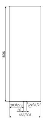 HSK Bath heater Atelier-Line 608 x 1806 mm, colour: white