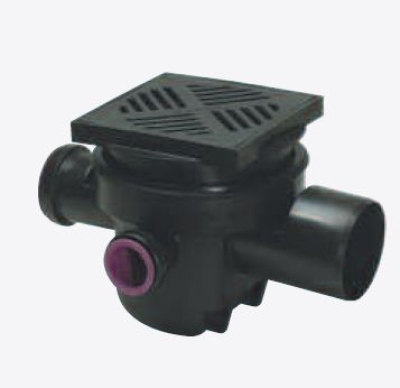 Kessel Kellerablauf mit Geruchsverschluss u. Rost aus Kunststoff 29111