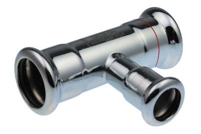 C-Stahl Pressfitting T-Stück mit reduzierten Abgang und M Kontur