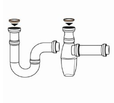 Universally level gasket 39 mm for siphon, Packaging unity: 5 pieces