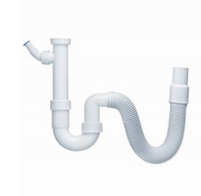 Siphon für Anschluss an Küchenspüle flexibel DN40/DN50