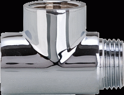 T-Stück verchromt 1/2" für Mischbetrieb