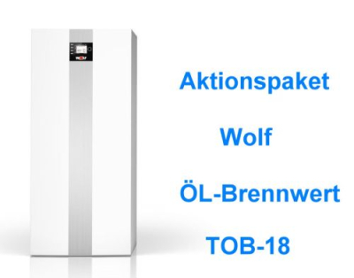 Wolf Brennwerttherme TOB-18 with 18 KW and promotional packagee 8906714F04