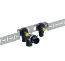 Geberit FlowFit Connection plate with angle 2-way and flow sheet 20mm x 1/2" - 153mm - Kopie